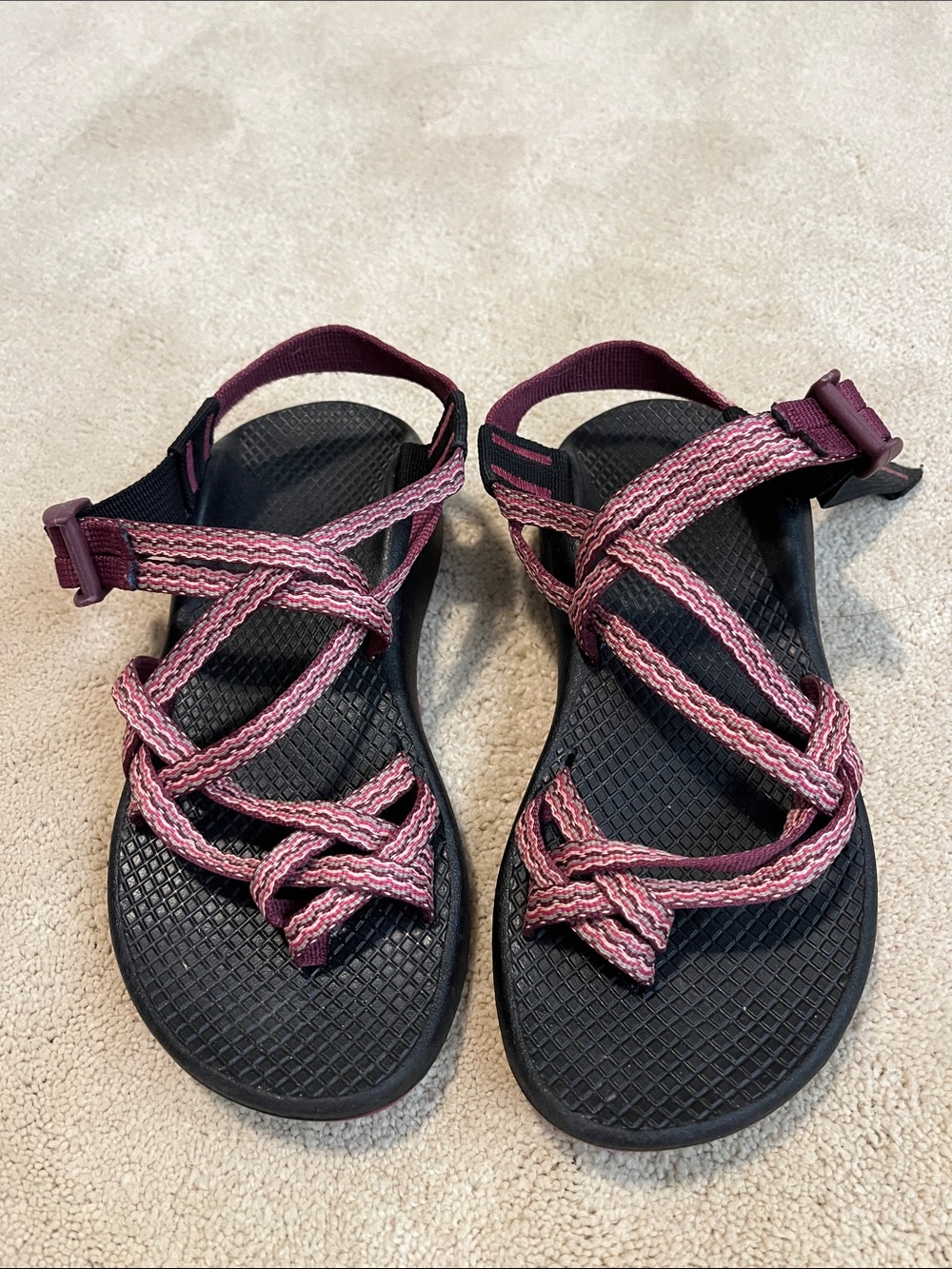 Chaco ZX2 Purple/Pink Strappy Sandals - size 5